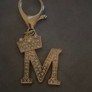 First initial of first name or last you are Queen Gold Crown LG Initial Keychain